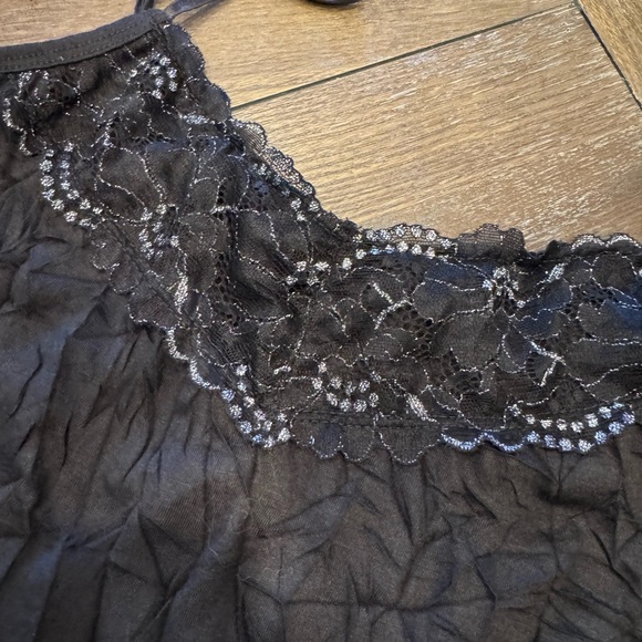 Maurices Dark Gray Lace Trim Cami - Picture 3 of 4